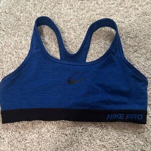 Nike Pro Blue and Black Sports Bra